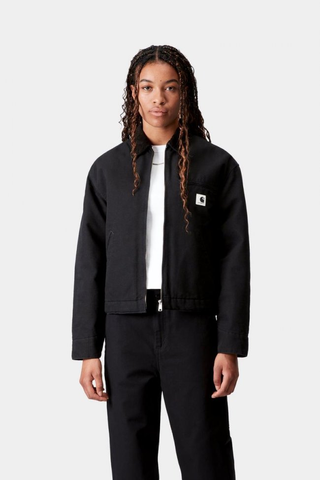 Carhartt OG Detroit Jacket (Winter) - Black / Black, Rinsed Carhartt OG Detroit Jacket (Winter) - Black / Black, Rinsed