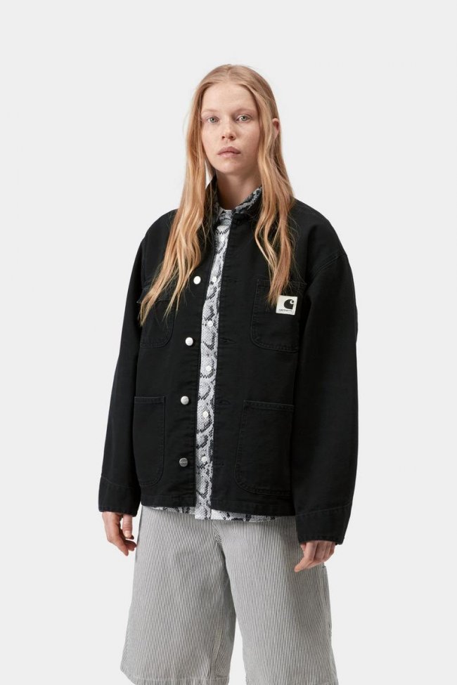 Carhartt OG Michigan Coat - Black / Black, Stone canvas Carhartt OG Michigan Coat - Black / Black, Stone canvas