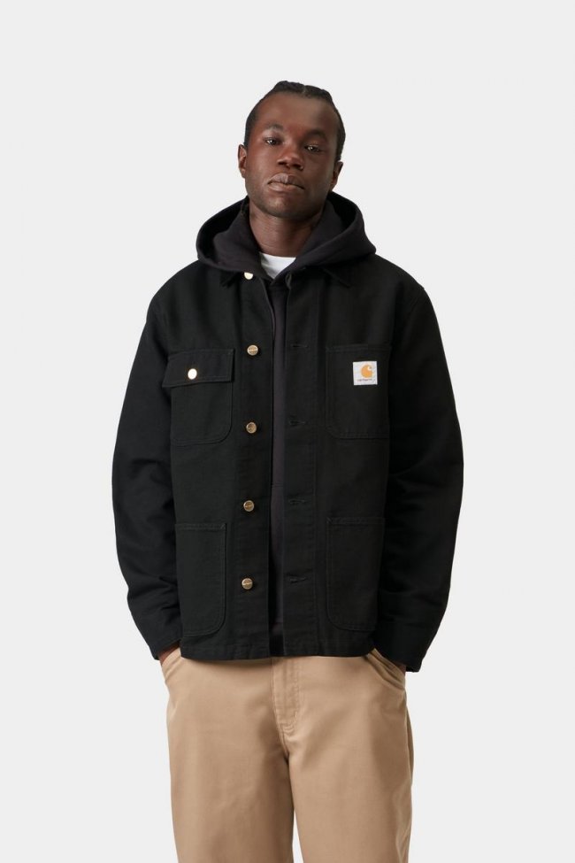 Carhartt Michigan Coat (Summer) - Black / Black, Rinsed Carhartt Michigan Coat (Summer) - Black / Black, Rinsed