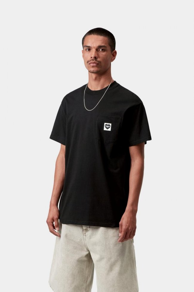 Carhartt S/S Pocket Heart T-Shirt - Black / Black Carhartt S/S Pocket Heart T-Shirt - Black / Black